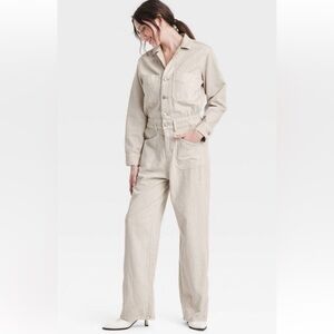 NWT Beige Utility Jumpsuit